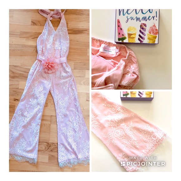 girls lace jumpsuit